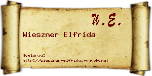 Wieszner Elfrida névjegykártya